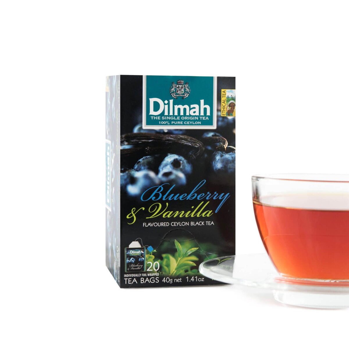 Dilmah Blueberry-and-Vanilla flavored ceylon black tea