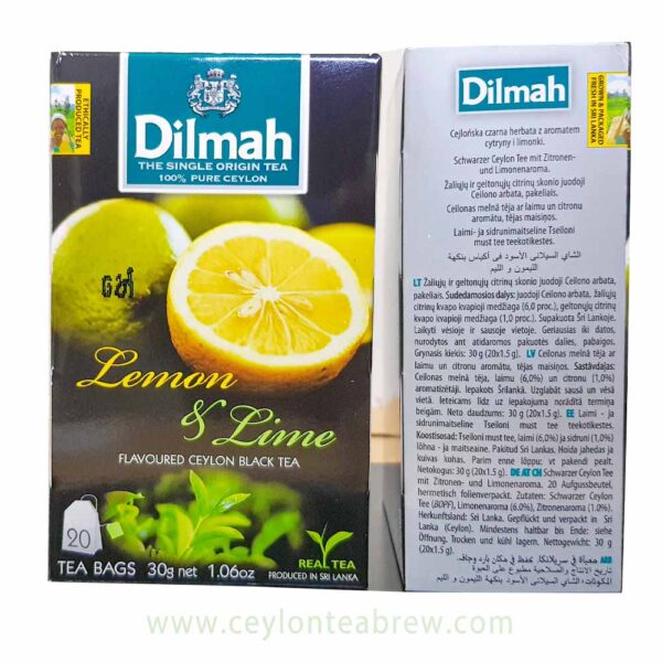 Dilmah Lemon And Lime Flavoured Tea | Ceylon Tea Brew