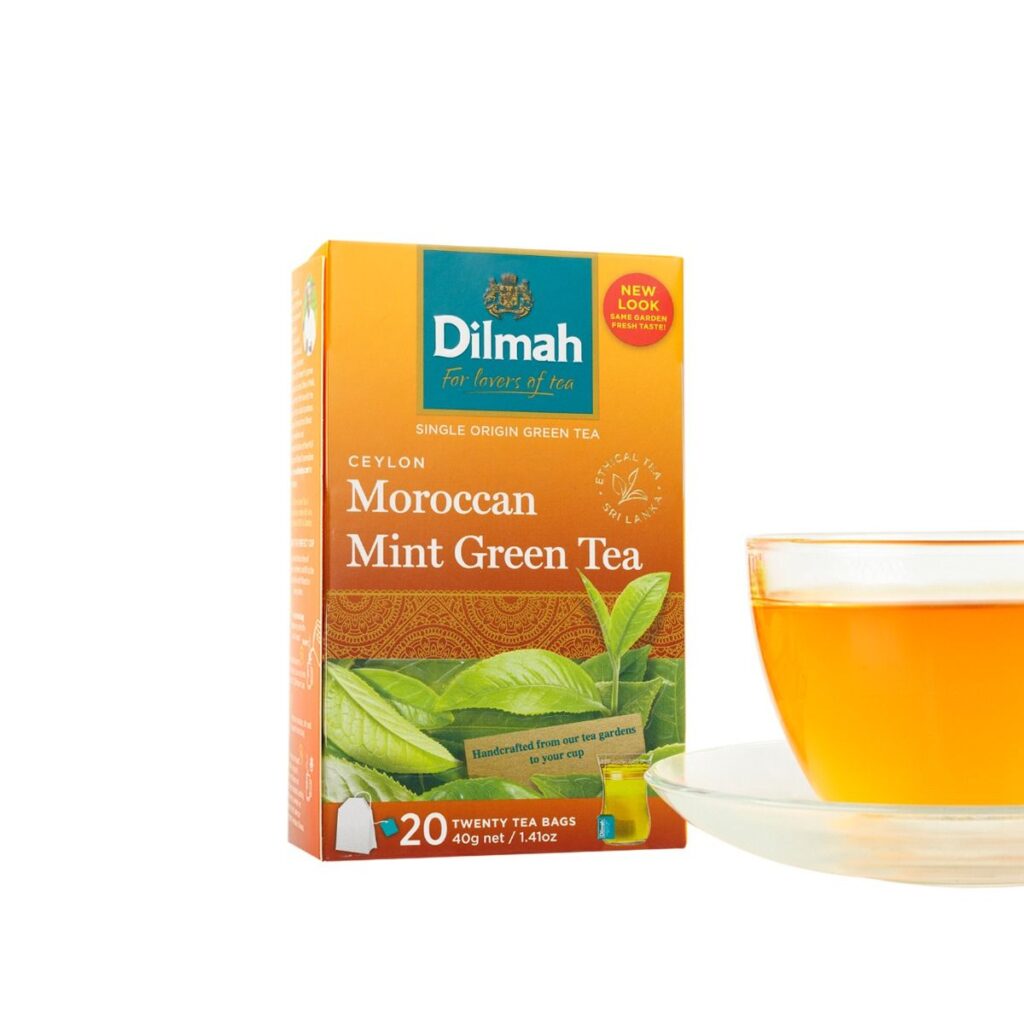 Dilmah Ceylon Moroccan Mint Green Tea Ceylon Tea Brew