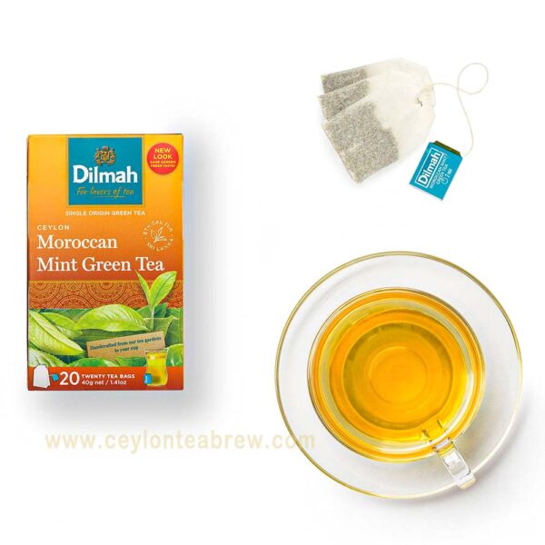 Dilmah Ceylon Moroccan Mint Green Tea bags