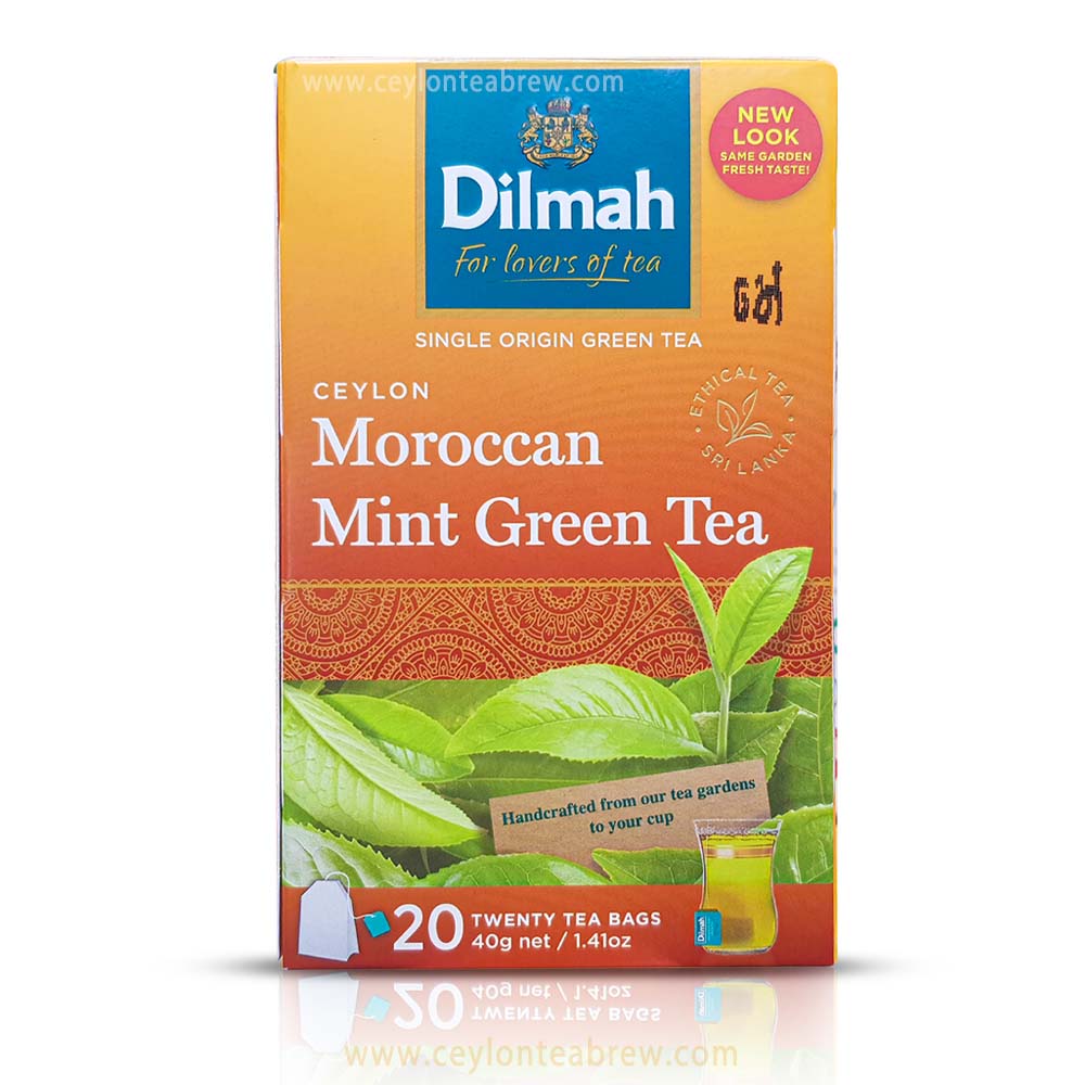 Dilmah Ceylon Moroccan mint green tea bags antioxidant tea