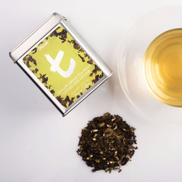 Dilmah Ceylon green tea with lychee and ginger leaf tea 75g