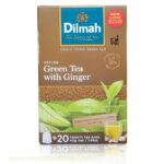 Dilmah Green tea with natural ginger flavor tea bags