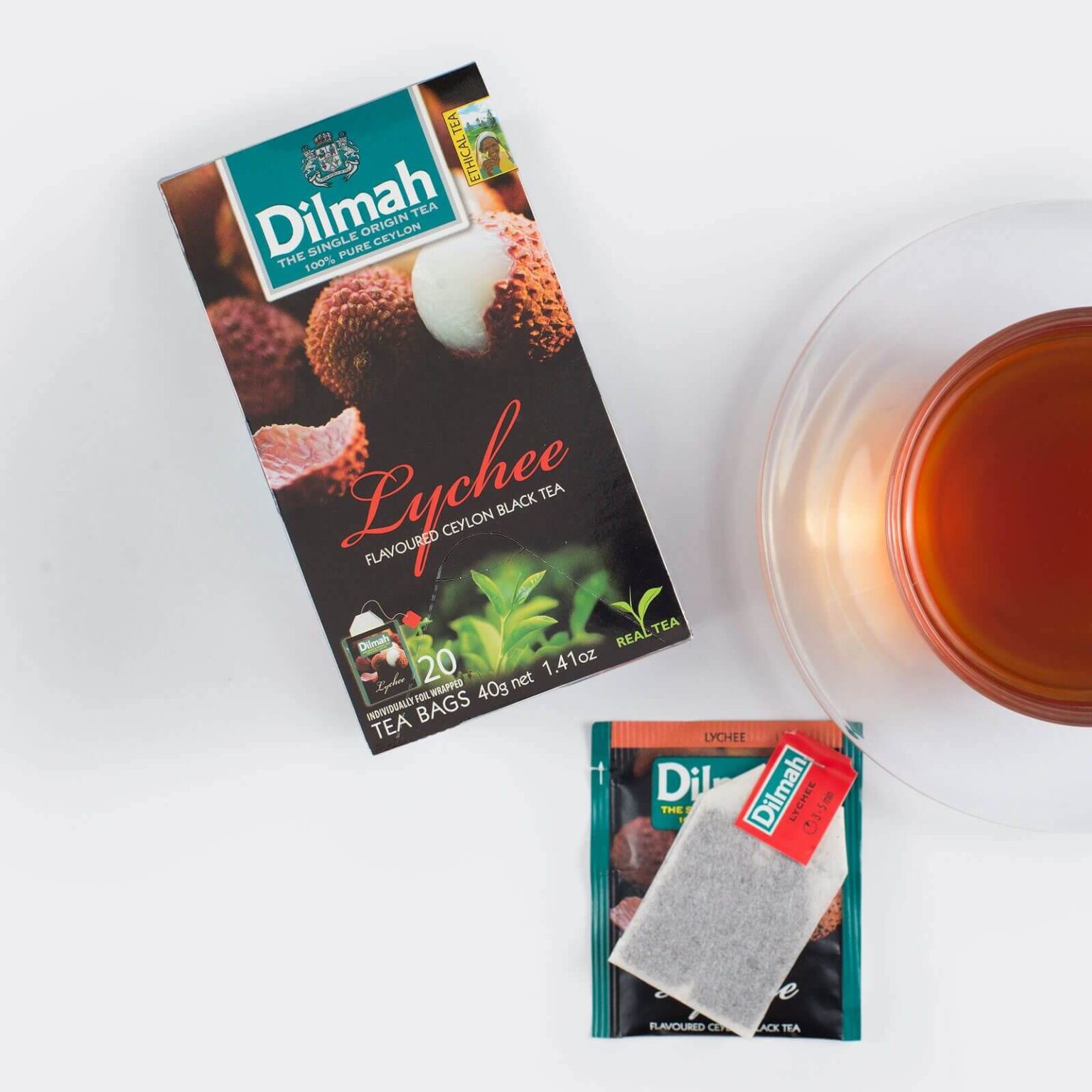 Dilmah Lychee Flavoured Ceylon Tea Ceylon Tea Brew