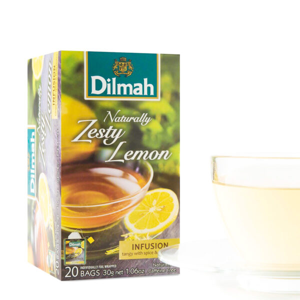 Dilmah Naturally Zesty Lemon flavored ceylon black tea