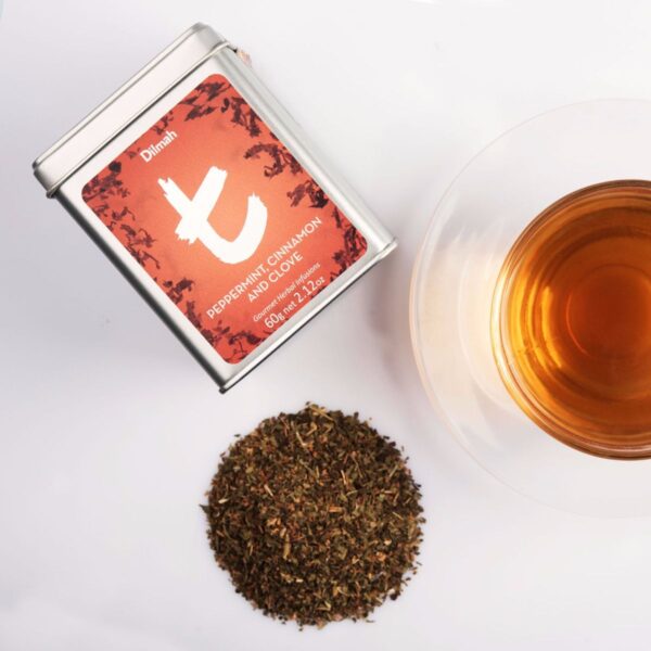 Dilmah ceylon peppermint cinnamon and clove leaf tea 60g