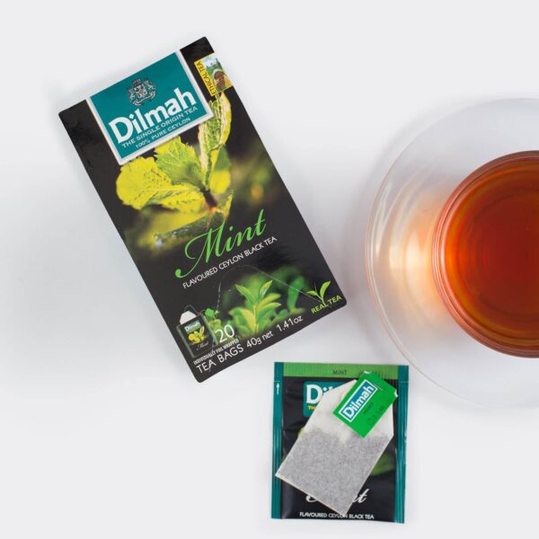Dilmah Mint flavored ceylon black tea bags