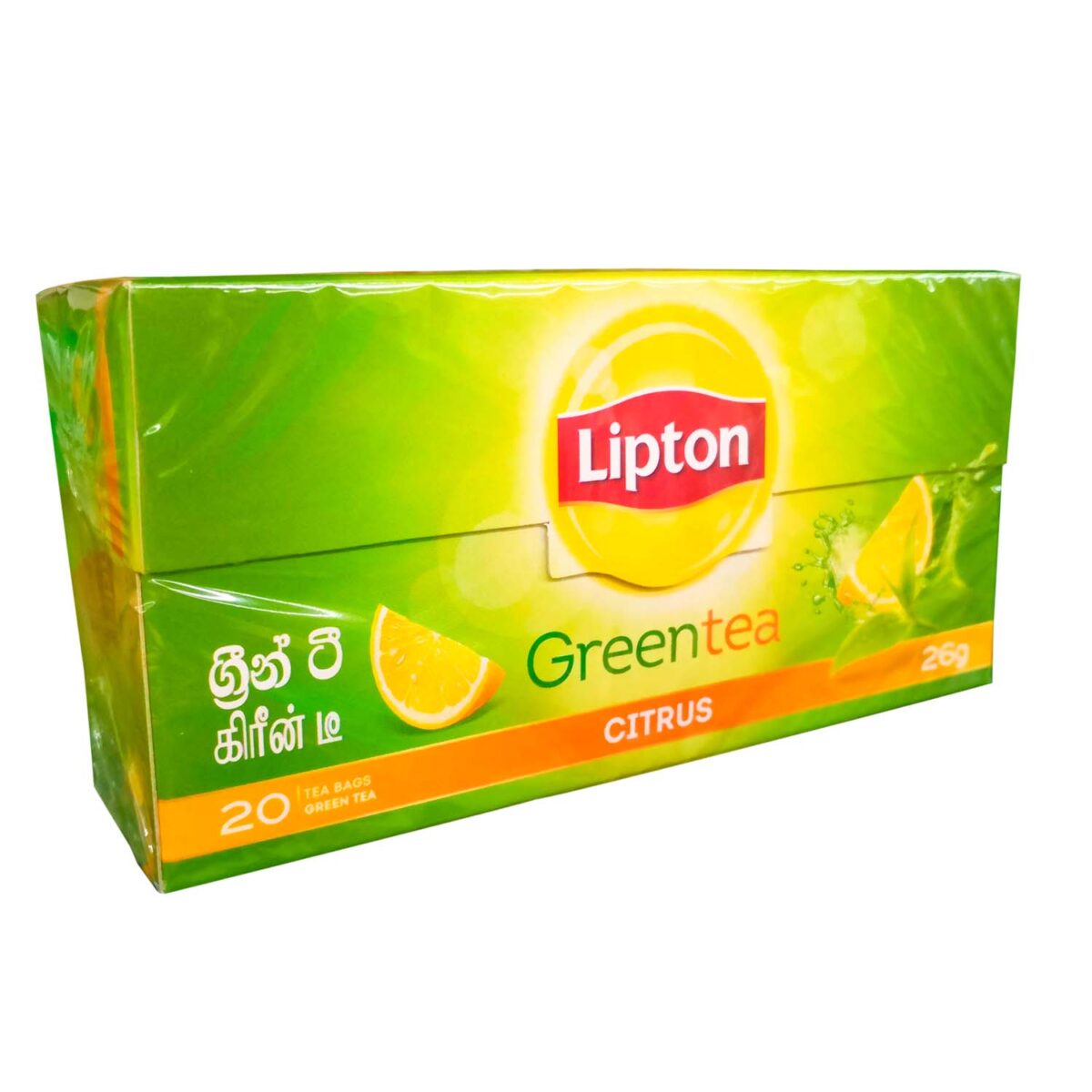 Ceylon Lipton Green Tea with Citrus Flavor tea bags
