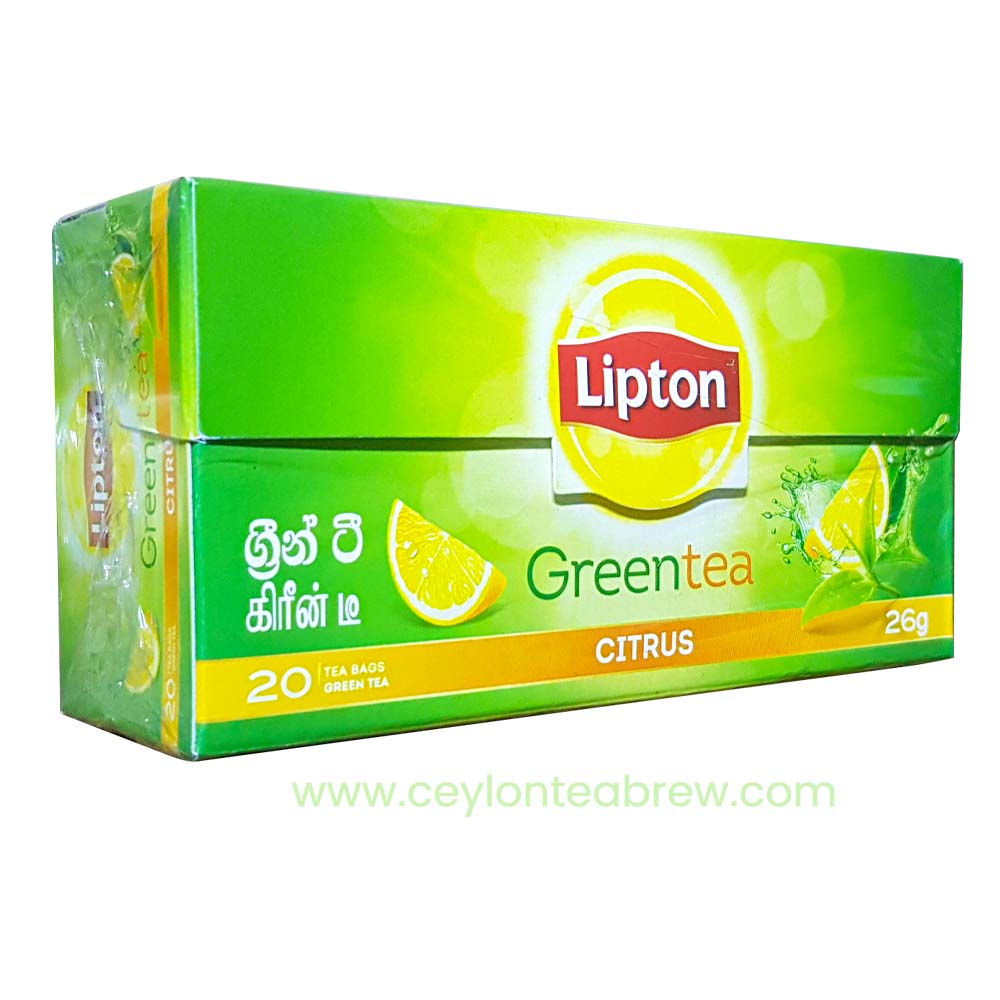 Lipton Ceylon pure green tea with natural citrus flavor