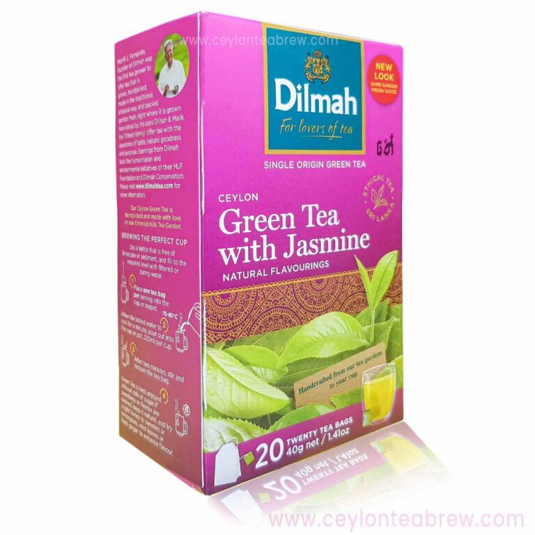 Dilmah Ceylon Pure Green Tea Bags With Jasmine Extracts Ceylon Tea Brew