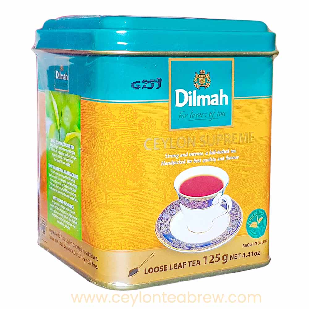 dilmah ceylon black tea supreme leaf tea in caddy