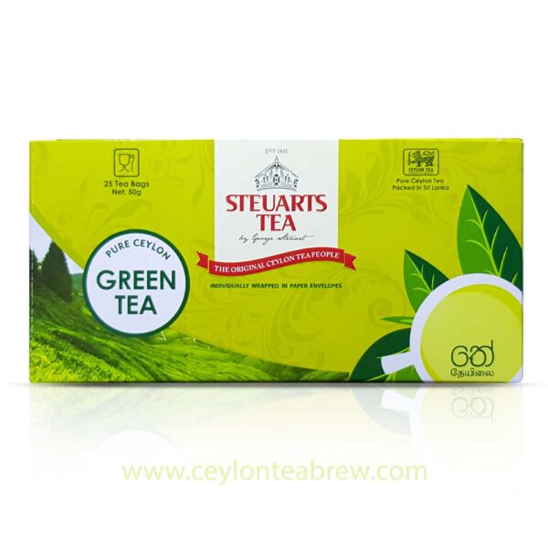 steuarts Ceylon pure green tea bags anti oxidant