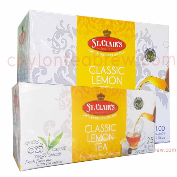 St. Clairs Classic Lemon pure ceylon tea bags