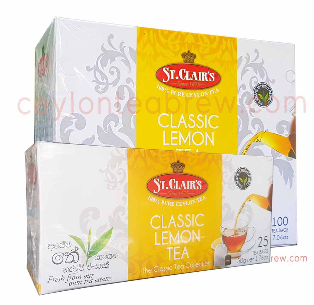 St. Clairs Classic Lemon pure ceylon tea bags