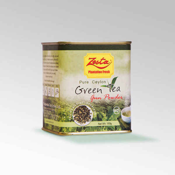 Zesta Ceylon Pure GREEN-TEA Gun Powder Tin