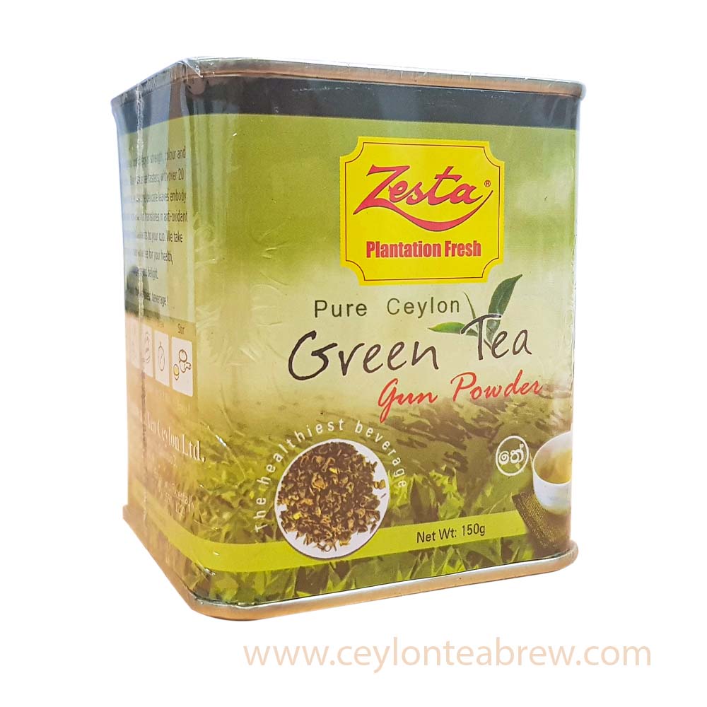 Zesta Pure Ceylon Green tea gun Powder caddy