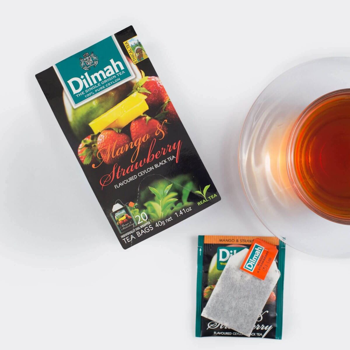 Dilmah Ceylon tea with Mango and strawberry flavors
