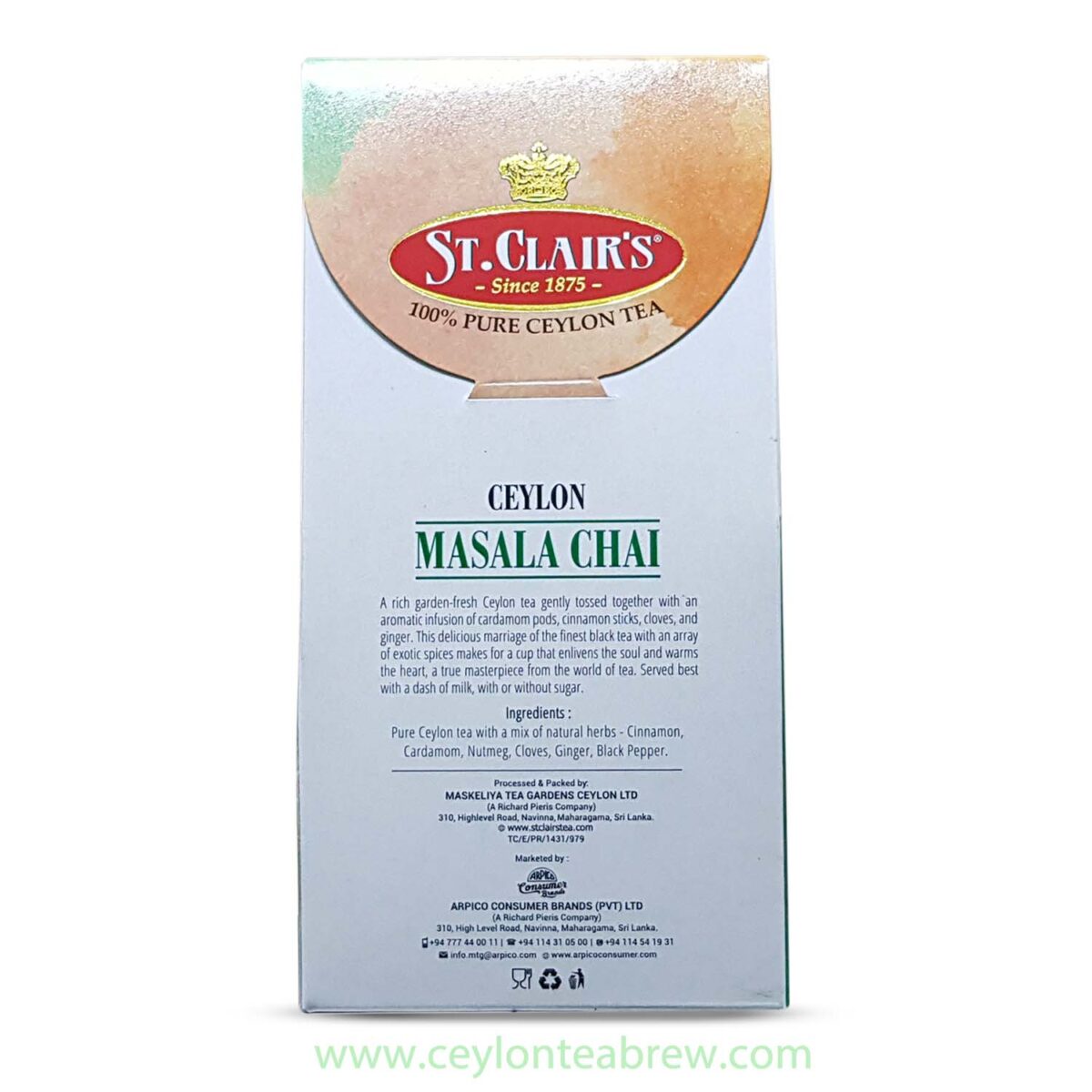 St.Clair's Masala Chai ceylon loose tea 100g