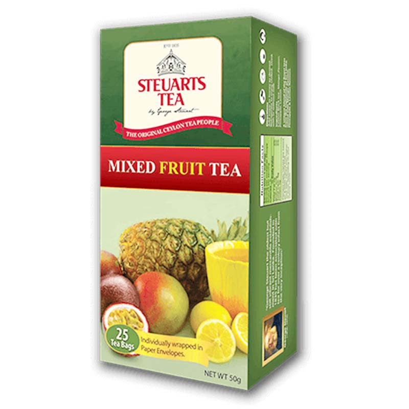 steuarts ceylon tea with mixed fruits flavors