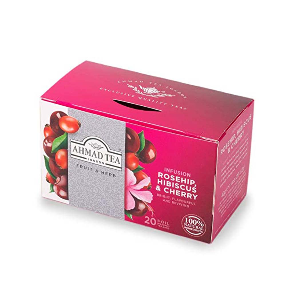Ahmed Tea London Rosehip Hibiscus and Cherry tea natural