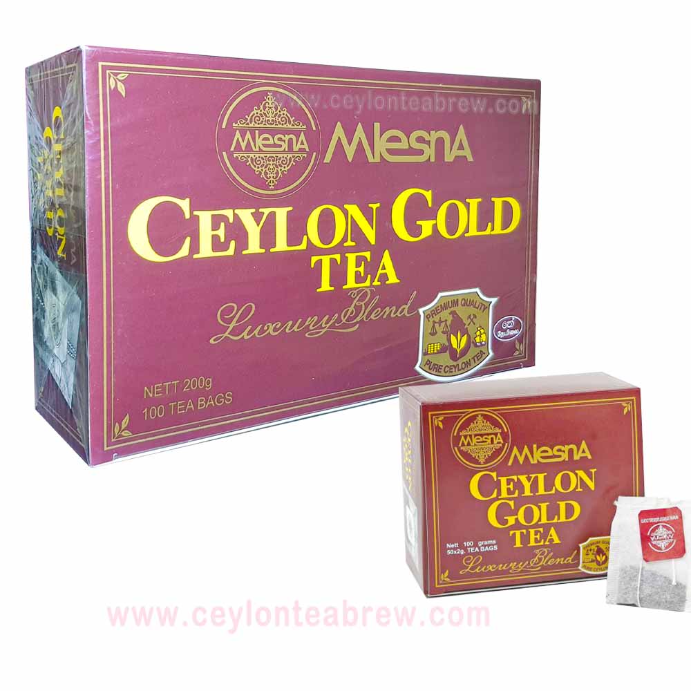 Mlesna Ceylon gold tea luxury blend tea 100 bags rich antioxidant