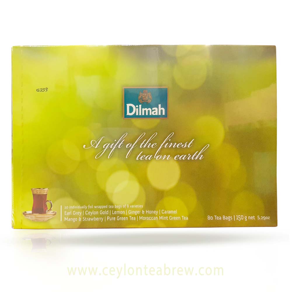 Dilmah Ceylon 8 verieties naturally Flavored tea foil wrapped bags for gift 3