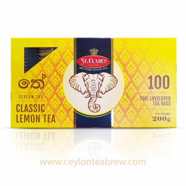 St. Clair's Ceylon Classic leamon flavored 100 tea bags packet