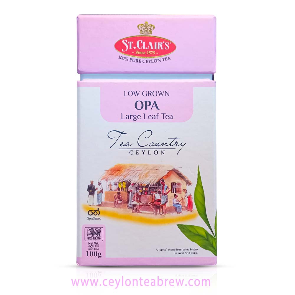 St. Clair's Ceylon Low grown OPA large leaf tea 100g 1 St. Clair's Ceylon Low grown OPA large leaf tea 100g