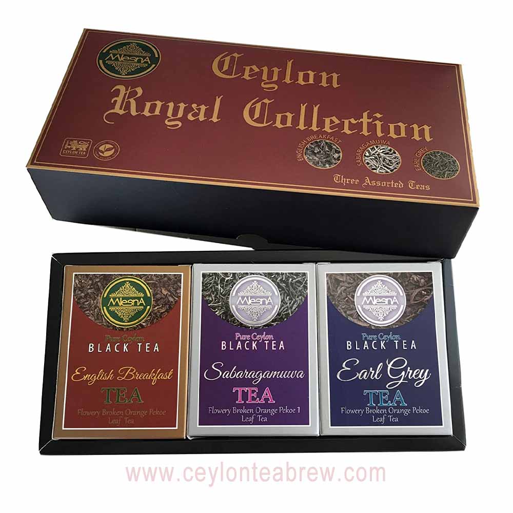 Mlesna Ceylon royal tea collection earl grey breakfast sabaragamuwa tea