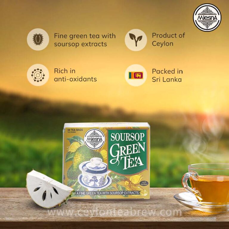 Mlesna Ceylon Soursop Green Tea High Antioxidant Tea Ceylon Tea Brew