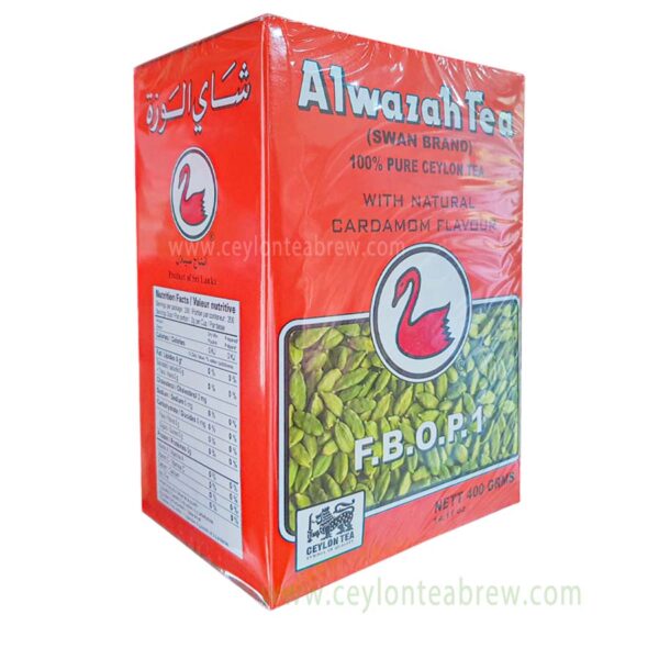 Alwazah Ceylon black tea with natural cardamom leaf tea