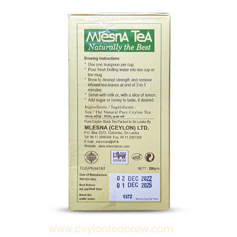 Mlesna Ceylon Loolecondera Loose leaf BOP special quality tea 1