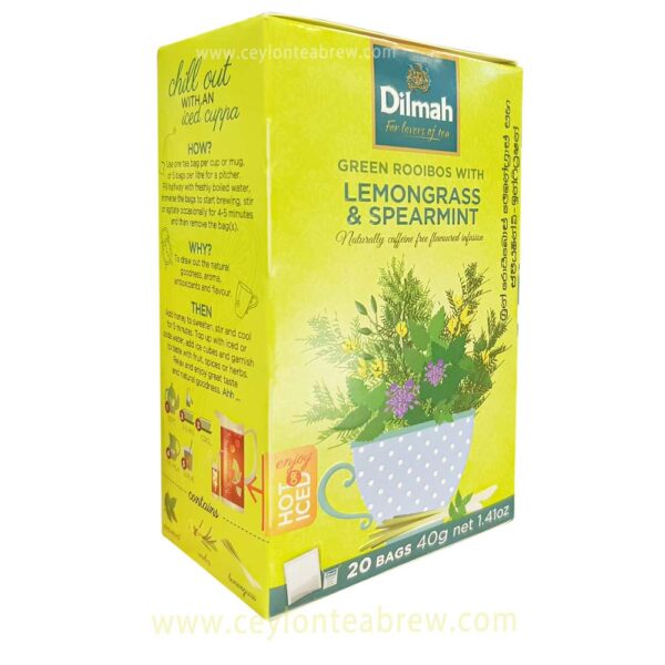 Dilmah Green rooibos with Lemongrass and Spearmint infusion tea