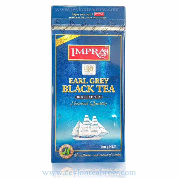 Impra Ceylon earl grey black leaf tea