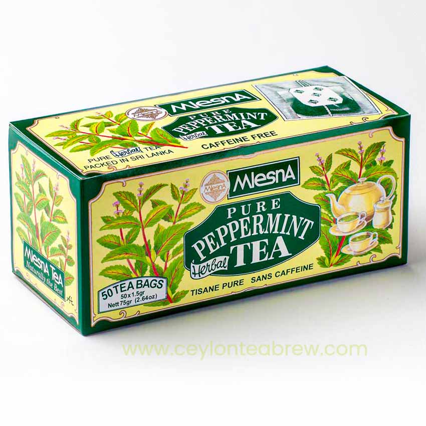Mlesna Ceylon natural Peppermint tea bags Tisane