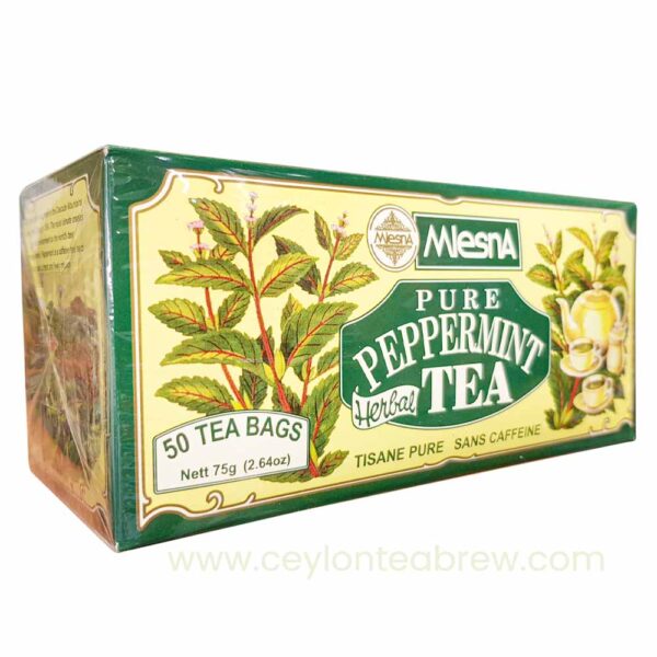 Mlesna Ceylon natural Peppermint tea bags Tisane SANS Caffeine
