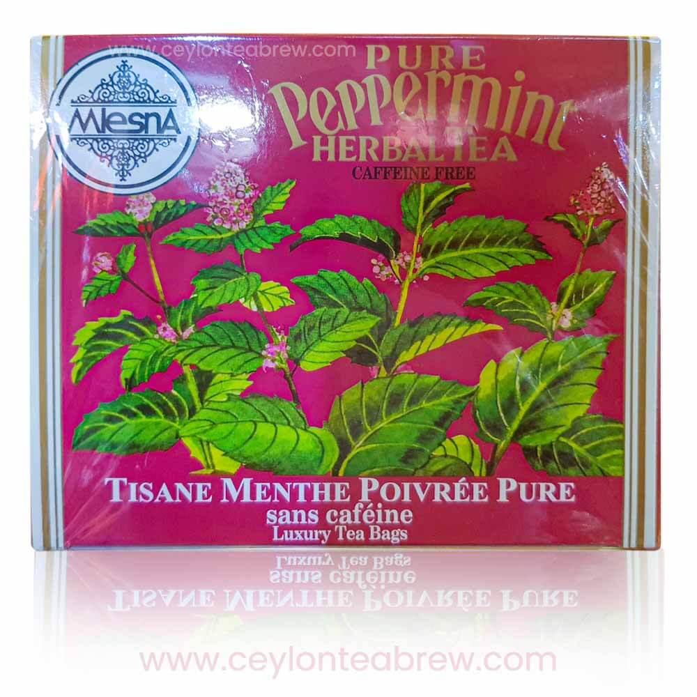 Mlesna Pure peppermint herbal caffein free tea bags
