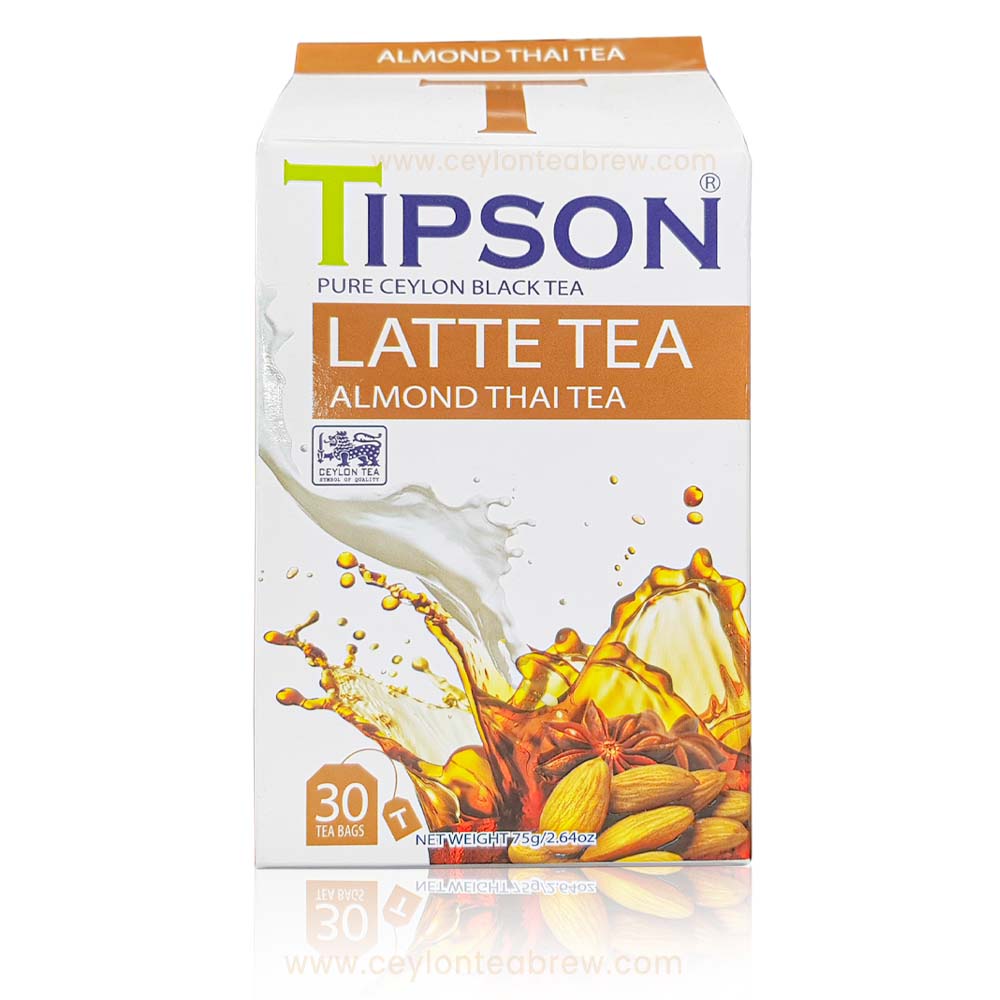 Tipson Ceylon black tea bags Almond thai Latte tea