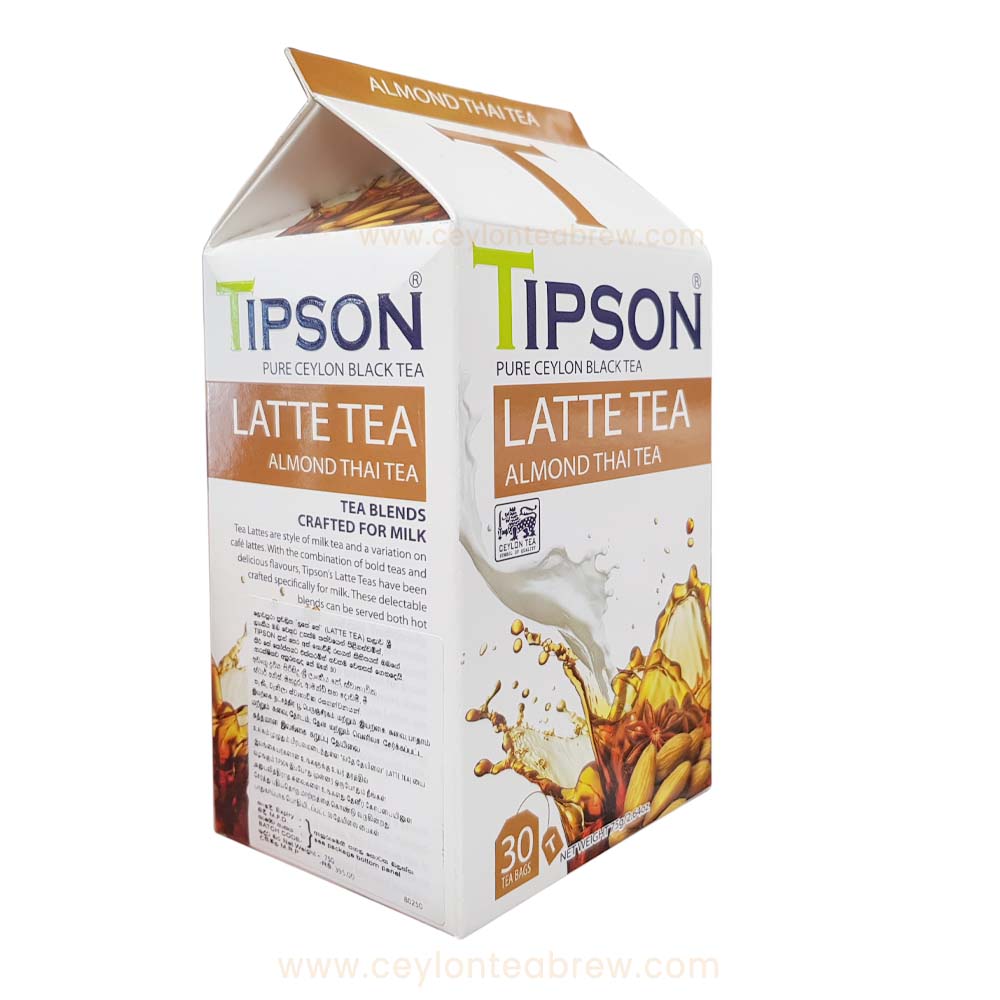 Tipson Ceylon black tea bags Almond thai Latte tea 3