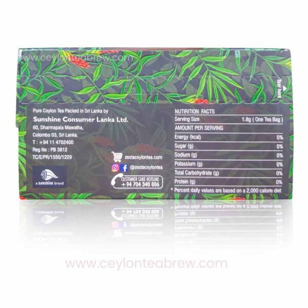 Zesta Ceylon Pure Ginger Premium Tea Bags Organic With Antioxidant