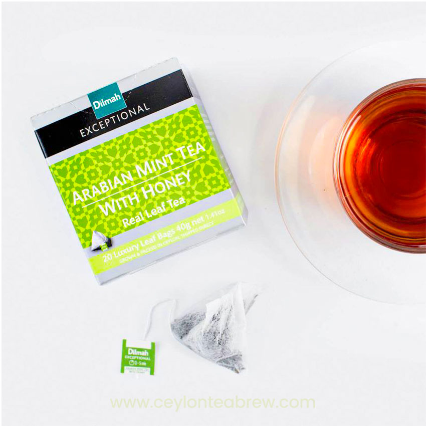 Dilmah Exceptional Arabian mint tea with Honey luxury leaf tea bags