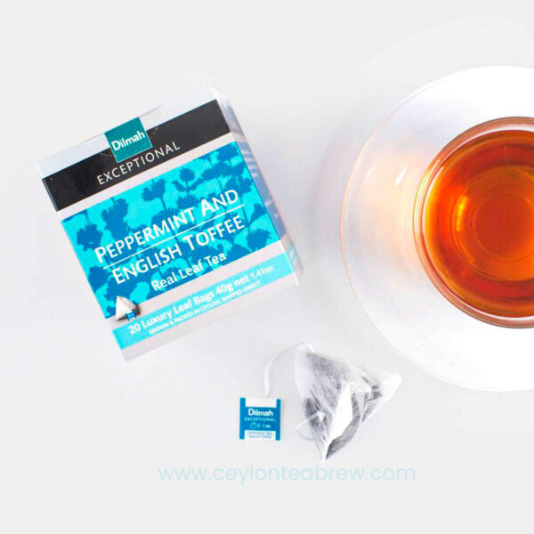 Dilmah Exceptional Peppermint and English toffee luxury leaf tea bags