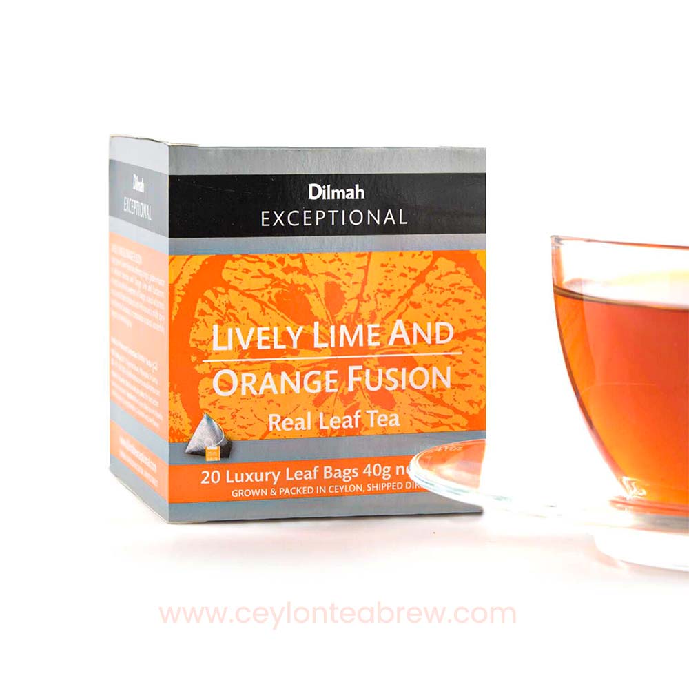Dilmah Exceptional lively lime and orange fusion luxury leaf tea bags