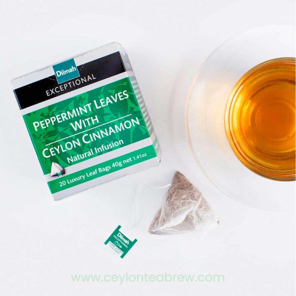 Dilmah Exceptional peppermint leaves with cinnamon luxury leaf tea bags