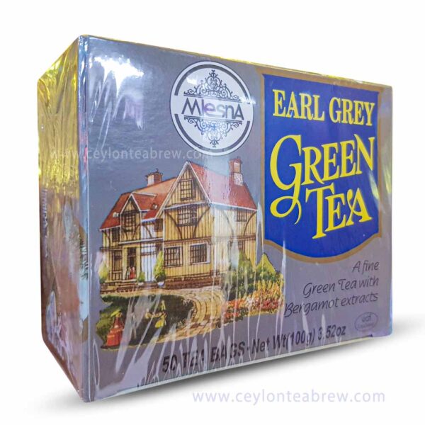 Mlesna Ceylon Earl Grey green tea bags with bergamot extracts