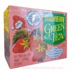 Mlesna Ceylon green tea bags with natural strawberry extracts