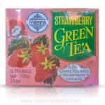 Mlesna Ceylon green tea bags with natural strawberry extracts