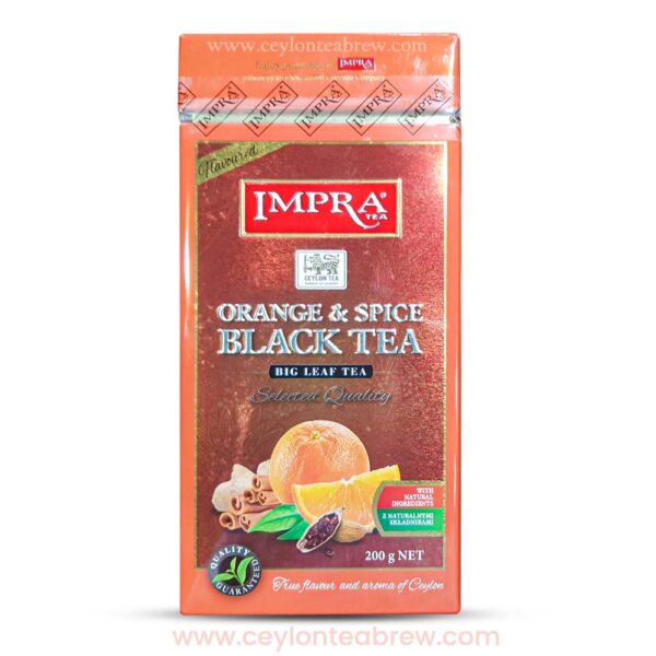 Impra Black large leaf black tea with Orange spice flavor