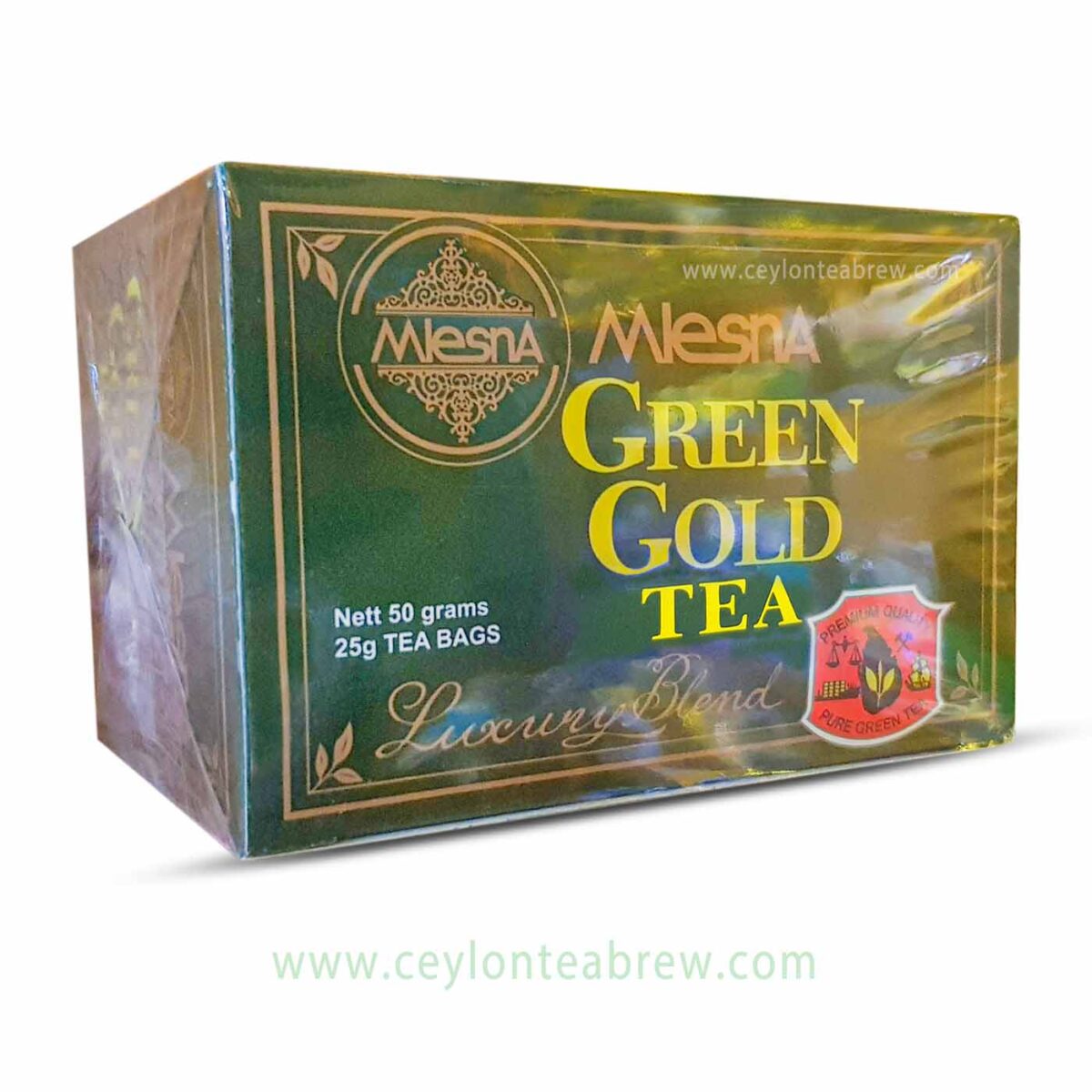 Mlesna Ceylon green gold luxury blend tea bags 50g