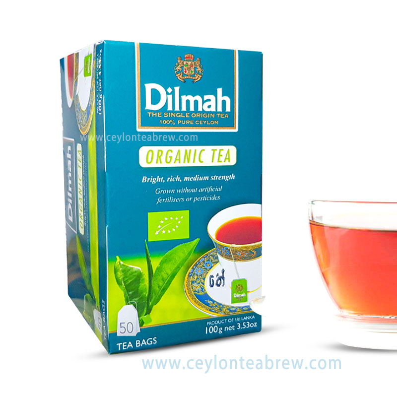 Dilmah Pure ceylon Organic medium strength black tea bags